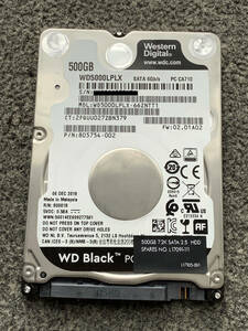 WESTERN DIGITAL WD5000LPLX 【使用時間2878時間】③　2.5インチHDD/7mm/500GB/7200rpm/cash32MB/SATA600