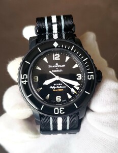 【2024.01.27大阪心斎橋購入】Blancpain x Swatch Fifty Fathoms Ocean of Storms ブランパン × スウォッチ ストームス　ブラック