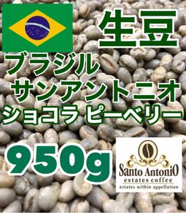 生豆　ブラジル サンアントニオ ショコラ ピーベリー 950g *即購入可