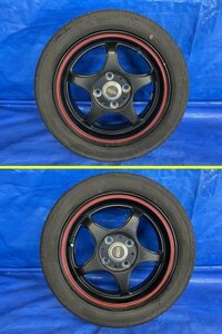 5ZIGEN ProRacer 14インチ 14X5.0J ET45 PCD100 H4 165/55R14 ヨコハマ　残山5～4分 22年 401494　コンテナ