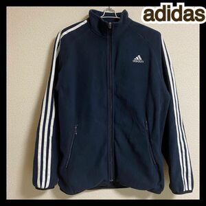 adidas アディダス フリース 部屋着 ジャージ 寝巻き レディース メンズ ネイビー 紺色 防寒 暖かい スポーツ 羽織り