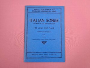 ★輸入楽譜 『 ITALIAN SONGS of the 17th and 18th Centuries FOR VOICE AND PIANO VOLUME 2 』 International Music Company