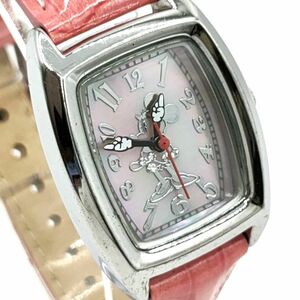 【電池切れ】DISNEY ディズニー　シリアル付き限定品　ミニー　シェル文字盤　クォーツ　腕時計　ケース幅：2.2