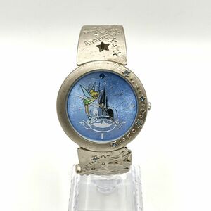 【電池切れ】DISNEY ディズニー　東京ディズニーランド　20周年　ブルー文字盤　ティンカーベル　クォーツ　腕時計
