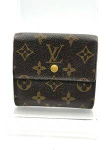 LOUIS VUITTON　ルイヴィトン モノグラム ポルトモネ ビエ カルト クレディ 二つ折り財布 Wホック PVC M61652　シリアル：TH0976