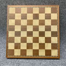 昭和レトロ ヴァチカン チェス CHESS 木製 箱付 チェス盤 駒 折り畳み 当時物 ■H111_画像2