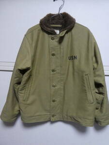 美品　HOUSTON ヒューストン N-1 デッキジャケット Size 34 アメカジ ミリタリー アウター　USN　USネイビー　