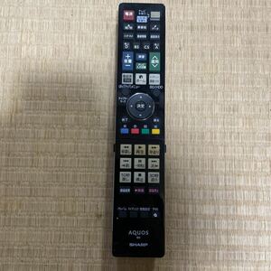 動作確認済み【SHARP】◆AQUOS◆ GA908PA BD TV テレビリモコン シャープ アクオス 電池のフタ無し