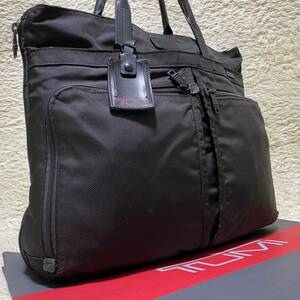 1円〜 極美品 希少 TUMI トゥミ メンズ ビジネス トートバッグ コンパニオン バリスティックナイロン ブラック 黒 大容量 A4 PC 斜め掛け