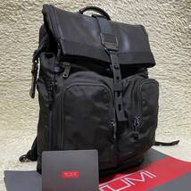 1円〜 極美品 TUMI トゥミ メンズ ビジネス リュック ALPHA BRAVO ロールトップ ロンドン バックパック バリスティックナイロン 232388 黒_画像1