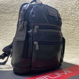 1円〜 高級品 TUMI トゥミ メンズ ビジネス リュック ALPHA BRAVO ノックス バックパック デイパック オールレザー ブラック 92681 大容量