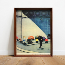 ハーマンミラー ミッドセンチュリー チェア 広告 ポスター 1950年代 アメリカ ヴィンテージ 【額付】_画像1