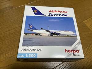 ◇稀少◇エジプト航空◇エアバスA340-200◇1/500◇ herpa Wings【ヘルパ】／ダイキャスト航空機／EGYPT AIR