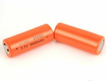 26650 フラット式リチウムイオン電池 3.7V 5000mAh リチウム充電式電池(2本）と専用急速充電器セット販売 90日間品質保証付き 送料無料_画像7