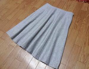 【NATURAL BEAUTY BASIC】グレイウール混スカートS★新品♪