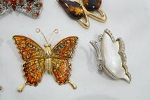 B592 蝶々 バタフライ 昆虫 ヴィンテージ ブローチ ネックレス 7点セット アクセサリー 大量 まとめて おまとめ まとめ売り 装飾品_画像4