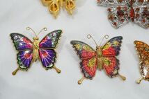 B592 蝶々 バタフライ 昆虫 ヴィンテージ ブローチ ネックレス 7点セット アクセサリー 大量 まとめて おまとめ まとめ売り 装飾品_画像5