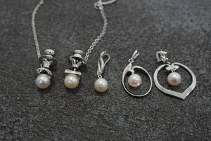 B583 MIKIMOTO/ミキモト アコヤ真珠 ヴィンテージ ペンダント タイタック 5点 本真珠 アクセサリー 大量 まとめて おまとめ まとめ売り