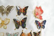 C62 蝶々 バタフライ 昆虫 ヴィンテージ ブローチ 12点セット アクセサリー アンティーク 大量 まとめて おまとめ まとめ売り 装飾品_画像3