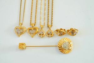 B290 NINA RICCI/ニナリッチ ブランド ネックレス イヤリング ブローチ 6点 ヴィンテージ アクセサリー 大量 まとめて おまとめ まとめ売り