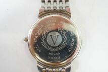 F338 VALENTINO DOMANI/バレンチノ ドマーニ サファイア ダイヤモンド付き シェル 文字盤 腕時計 ブランド アクセサリー クォーツ 不動品_画像3