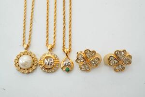 B432 NINA RICCI/ニナリッチ ブランド ネックレス イヤリング 4点セット ヴィンテージ アクセサリー 大量 まとめて おまとめ まとめ売り