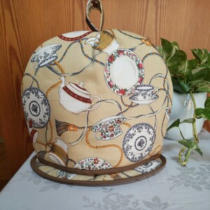  tea cozy cup & saucer & pot pattern ( large size ) mat attaching ③