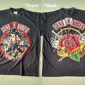 今が買い［ XL ］「 Guns N' Roses ガンズアンドローゼズ バンド ビンテージスタイル プリントTシャツ (*BIO) 」新品の画像1