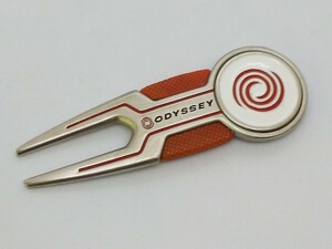 ODYSSEY オデッセイ マーカー付グリーンフォーク 赤系 ゴルフ用品