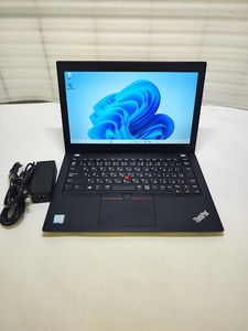 【Win11Pro】 Lenovo ThinkPad X280（20KE-SF2P00)　Corei3-8130U/メモリ８GB/SSD256GB/SSD256GB