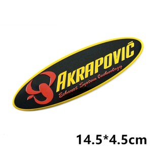 AKRAPOVIC アクラポビッチ 耐熱アルミステッカー　マフラーステッカー　バイクステッカー　デカール　アクラ　レーシング RACING