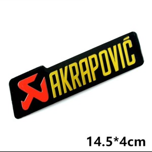 AKRAPOVIC アクラポビッチ 耐熱アルミステッカー　マフラーステッカー　バイクステッカー　デカール　アクラ　レーシング RACING　★ L
