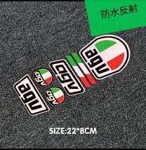 防水反射　AGV ヘルメットステッカー バイクステッカー_画像1