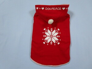 Dog Peace ドッグピース　DLサイズ　胴回り51㎝　ノルディック　バックフリースコート　レッド　タグ付新品