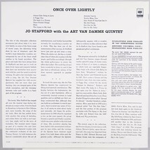 CBS22AP 2725【美品】Jo Stafford ジョー スタッフォード：Once Over Lightly /Art Van Damme Quintet　■モノラル_画像2