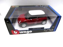 【美品】Bburago/ブラーゴ 京商 1/18 ミニクーパー/Mini Cooper BUR12034R RED ダイキャストミニカー/80サイズ(A)_画像1