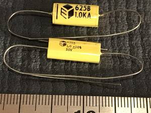 ELECTROCUBE ''625B'' メタライズド ポリカーボネート フィルムコンデンサ 1.0uF/ 50V 