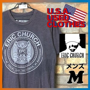 ME2-784◆日本入手困難◆【ERIC CHURCH】”HOLDLN' MY OWN TOUR” クルーネック 半袖 Tシャツ【メンズ M】紫 ロック カントリー 古着 音楽