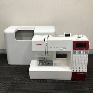 【現状品】1-7 JANOME ジャノメ コンピューターミシンエクール EQULE M500 809型 手工芸 ハンドクラフト 電動ミシン ケース付 通電確認済み