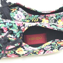 ケンゾー KENZO 花柄 フラワー キャンバス ローカット レディーススニーカー ブラックマルチ 黒 37(約24cm) sh23-0919_画像7