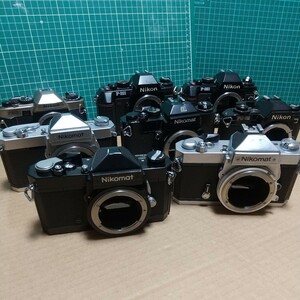 Nikomat FT3 Nikomat FTN Nikomat ELW 他Nikonフィルムカメラ8台まとめて [ジャンク現状品]