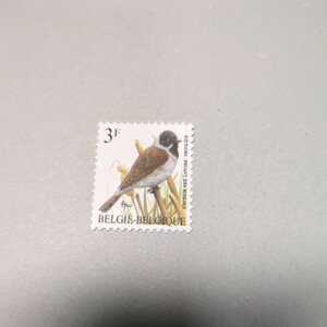 野鳥を描くベルギー普通切手　3フラン未使用　　1990年代前後　 1種　ヒンジなし