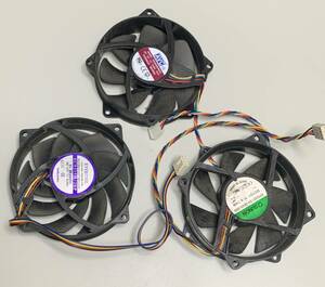 【中古】95mm 25mm厚 丸型 CPUクーラー用ファン 3種 / AVC DASH0925R2U SUNON EVERCOOL PC用 9.5cmファン