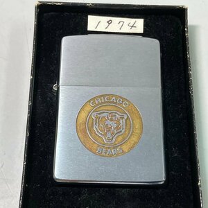 m002 H5 ZIPPO ジッポー CHICAGO BEARS ライター NFL シカゴベアーズ 1974 ネーム入 箱 7010