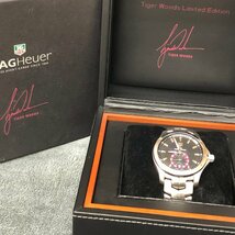 m001 B TAG HEUER タグ ホイヤー 腕時計 メンズ AT 自動巻 スモセコ タイガーウッズ 5000本限定 WJF211D LINK リンク 稼動品 5110_画像6