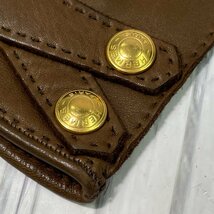 m002 D1(30) HERMES エルメス レザー グローブ 手袋 ブラウン 茶 サイズ8.5 メンズ 防寒_画像5