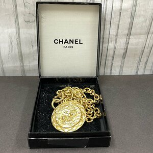 m002 H5(60) 1円～ 【5 CHANEL シャネル ロング ネックレス ペンダント ゴールドカラー ココマーク CC アクセサリー レディース