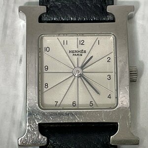 m002 H3 Hermes エルメス HH1.210 Hウォッチ スクエア レディース 腕時計 クォーツ 稼働品 4202