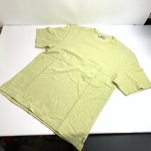 f001 H 2. HERMES エルメス 綿100 ポロシャツ コットン 半袖 ライムグリーン size S メンズ_画像1