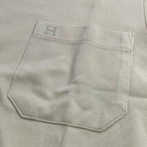 f001 H 2. HERMES エルメス 綿100 ポロシャツ コットン 半袖 ライムグリーン size S メンズ_画像5